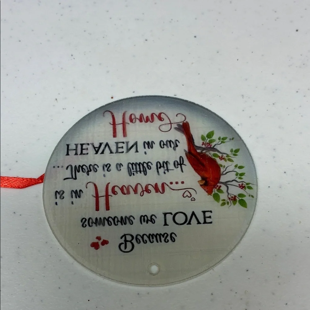 Memorial Ornament with Red Cardinal